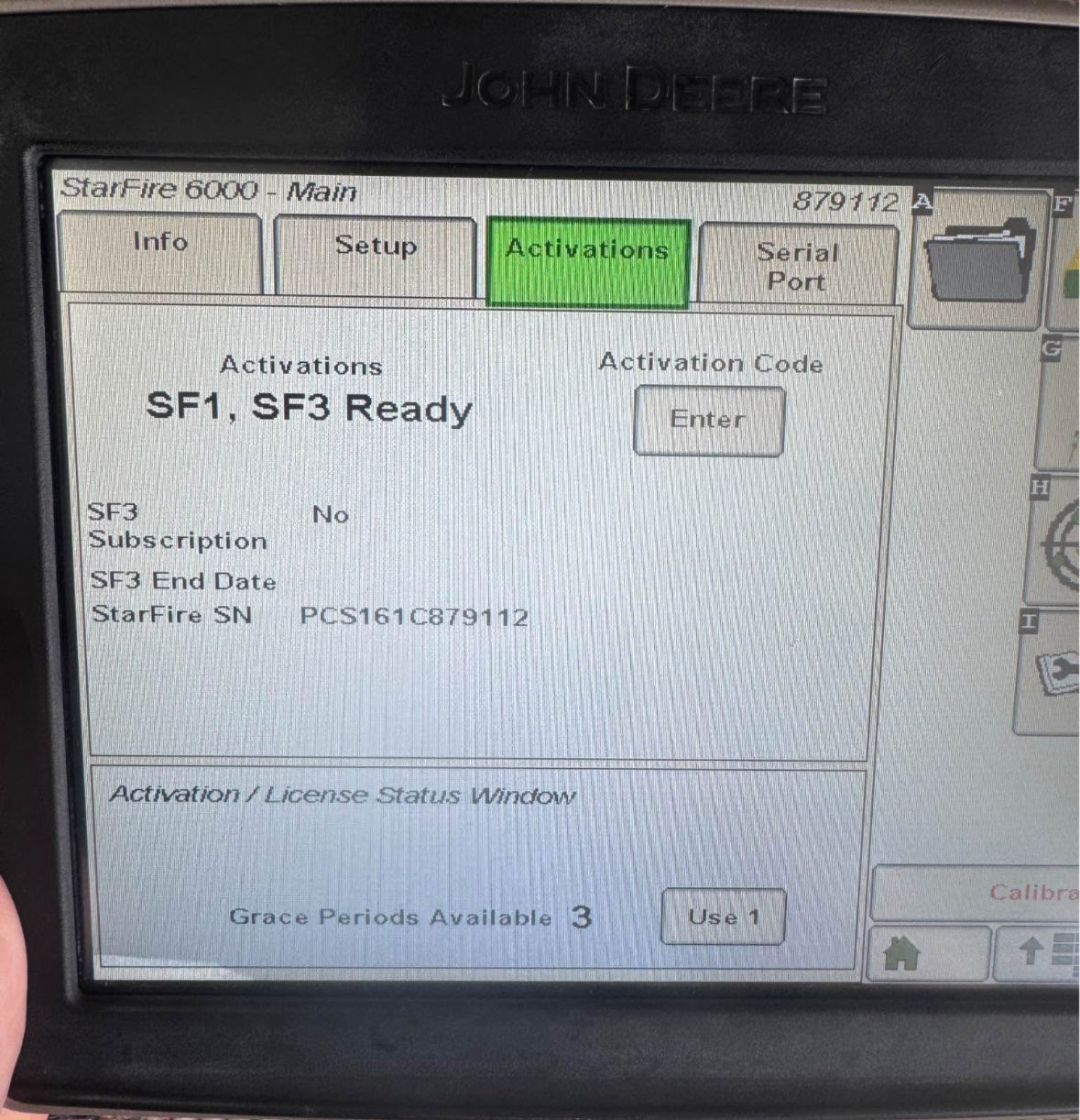 High-accuracy SF6000 GPS receiver with SF3 Ready