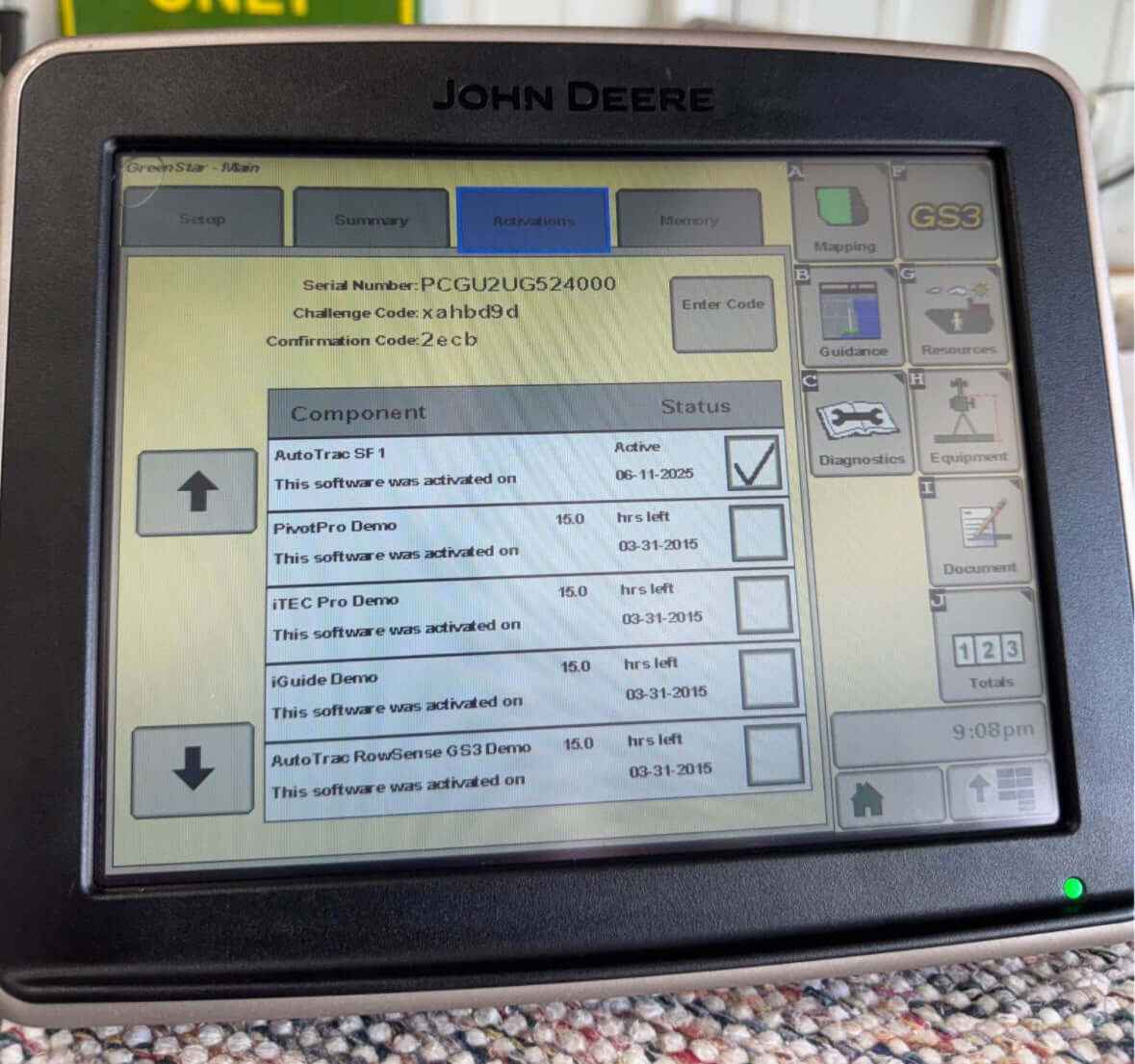 GreenStar3 2630 Display - AutoTrac