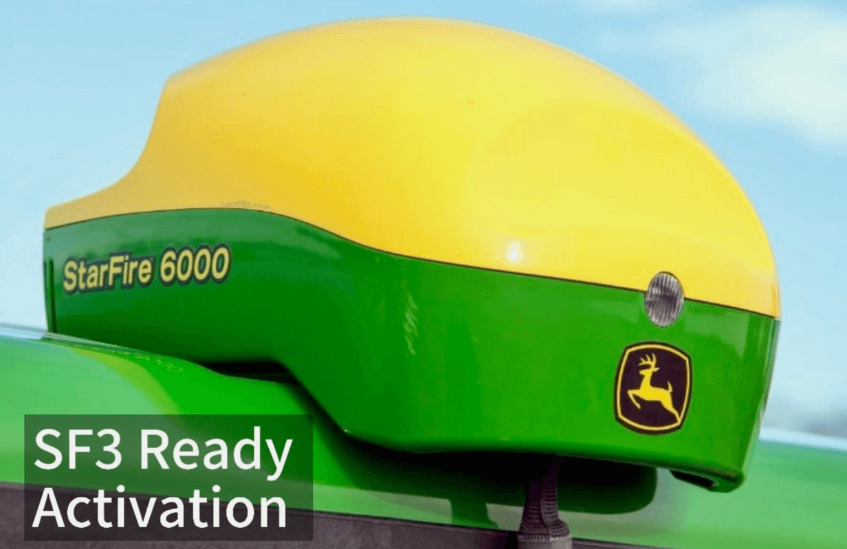 Close-up of SF3 Ready Activation on StarFire 6000 Receiver for enhanced agricultural accuracy and repeatability.